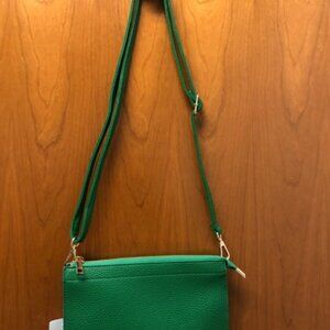 Proya Fashion Pebbled Christmas Green Crossbody/Wristlet